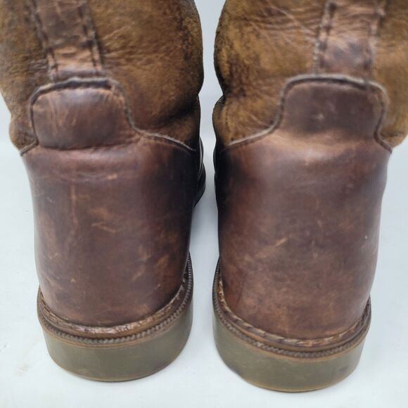 Eddie Bauer Shearling Leather Boots Womens 9 UGG esque ENGLAND QUALITY VTG 95% - Picture 5 of 10